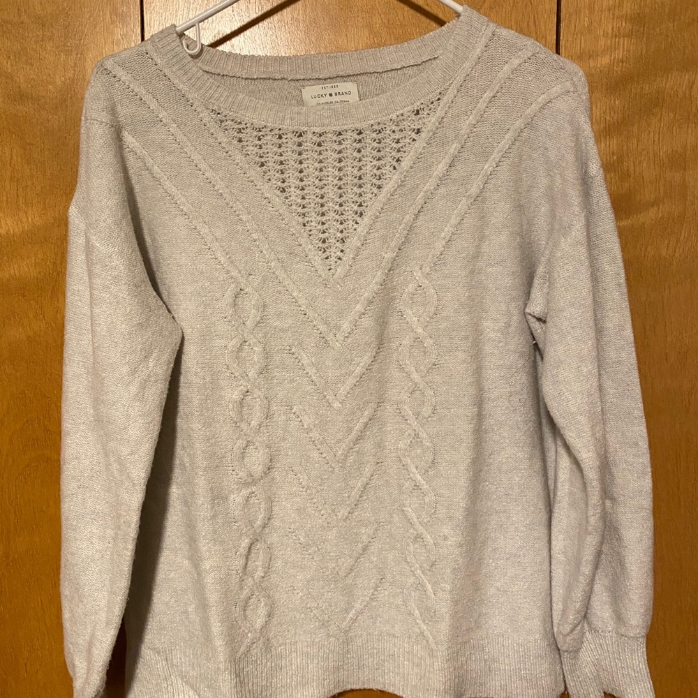 Grey lucky brand sweater